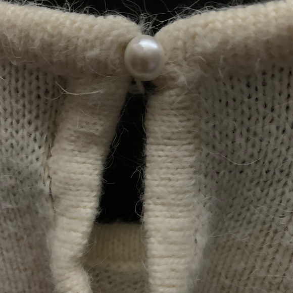 Vintage rainbow ridge ivory sweater with pocket and pearl button closure - Picture 5 of 5